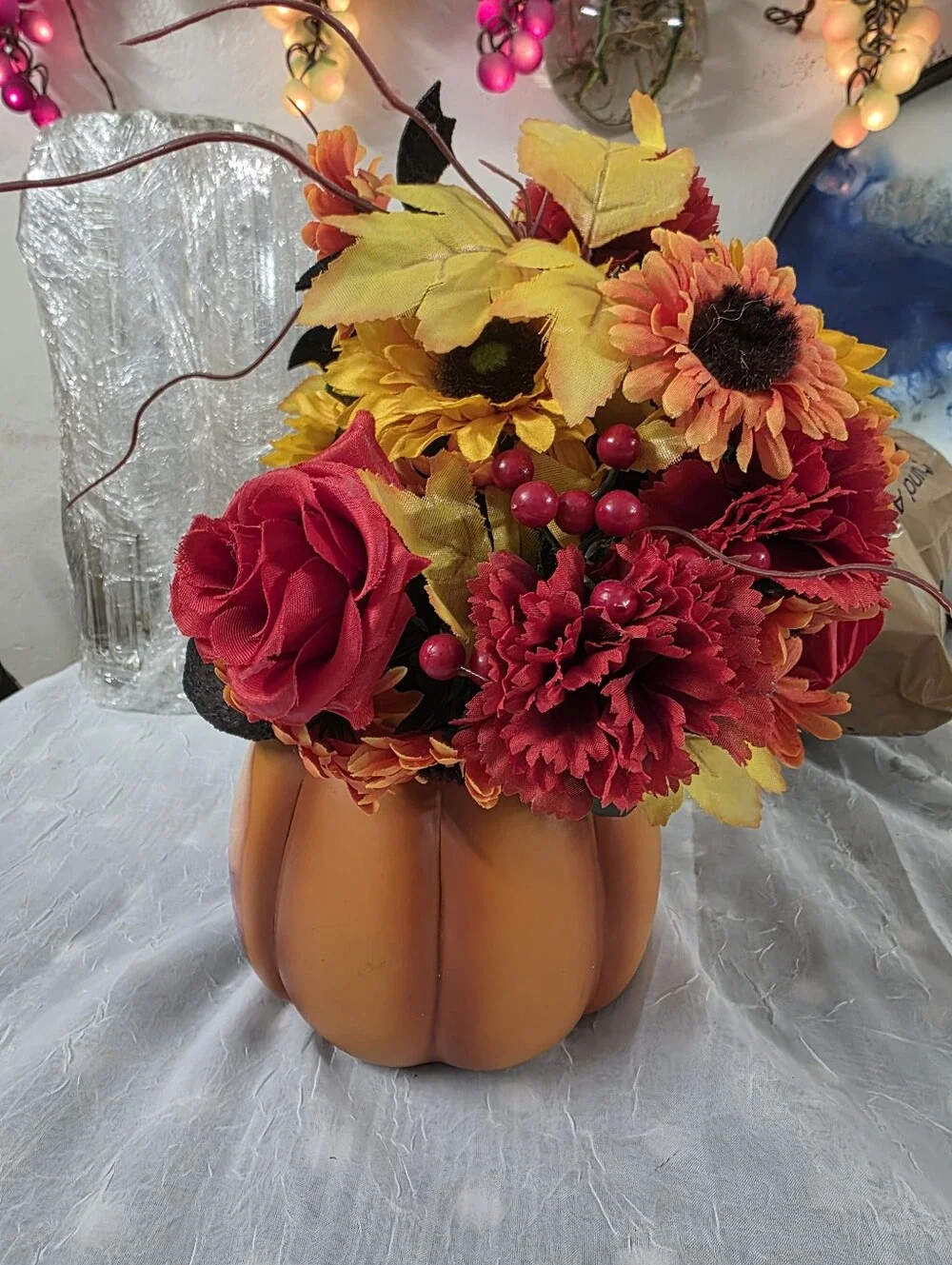 The Bradford Exchange Kayomi Harai Scaredy Cat Always in Bloom Lighted Halloween